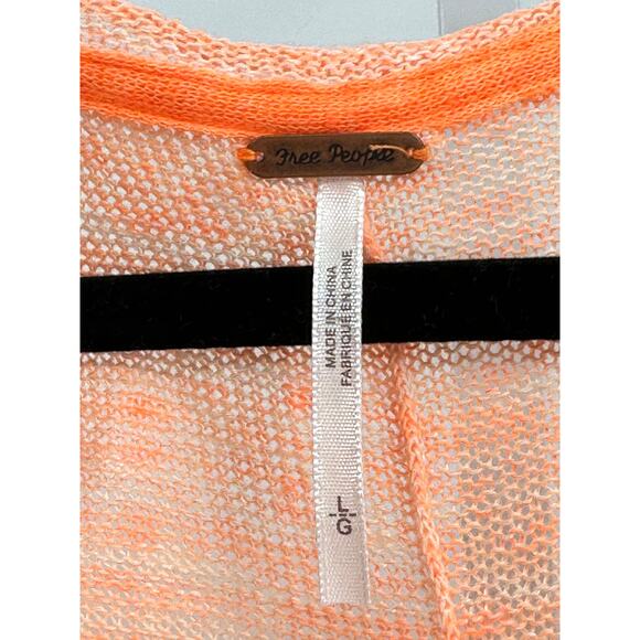 Free People Linen Blend Knit High Low Top OB572449 Large - Picture 7 of 10